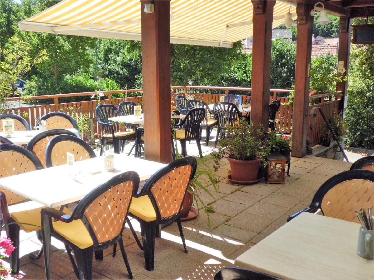 Restaurant - Pension Herrgottstal Креглинген Экстерьер фото